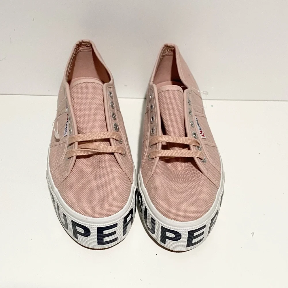 Superga‎ Women's Blush Pink Platform Sneakers Canvas 8